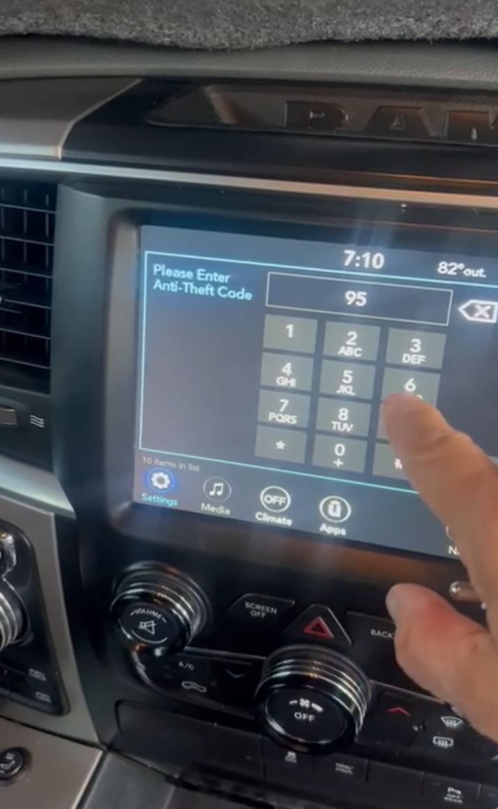 Customer review - RAM 2018 Uconnect 4C radio code - god bless your talent